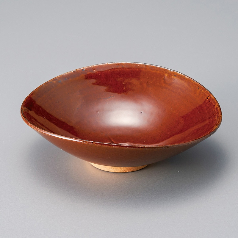 山万 08320-570 ころん飴釉楕円小鉢  1個（ご注文単位1個）【直送品】