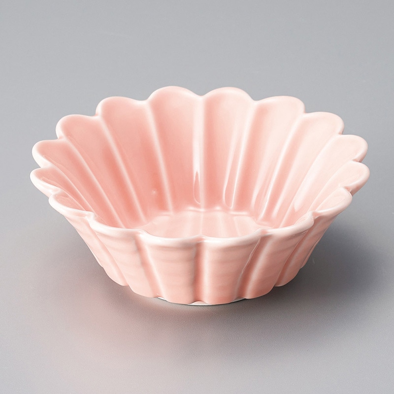 山万 08802-550 ピンク菊花反4.5小鉢  1個（ご注文単位1個）【直送品】