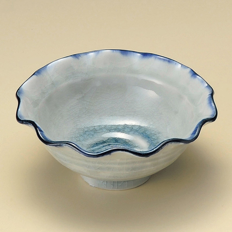 山万 08706-550 貫入リーフ小鉢(大)  1個（ご注文単位1個）【直送品】