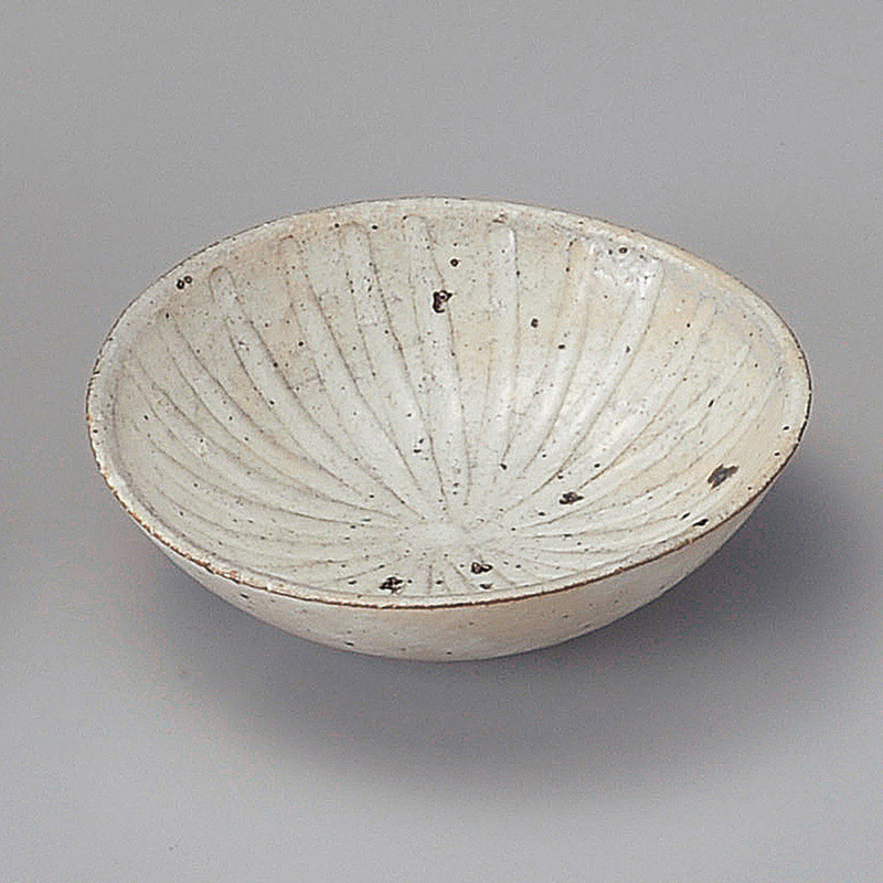 山万 08615-510 粉引削たわみ小鉢  1個（ご注文単位1個）【直送品】
