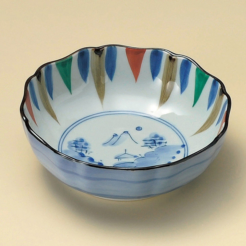 山万 08830-730 十草山水小鉢  1個（ご注文単位1個）【直送品】