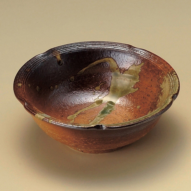 山万 09105-660 古信楽4.5渕付小鉢(信楽焼) 1個(ご注文単位1個)【直送品】