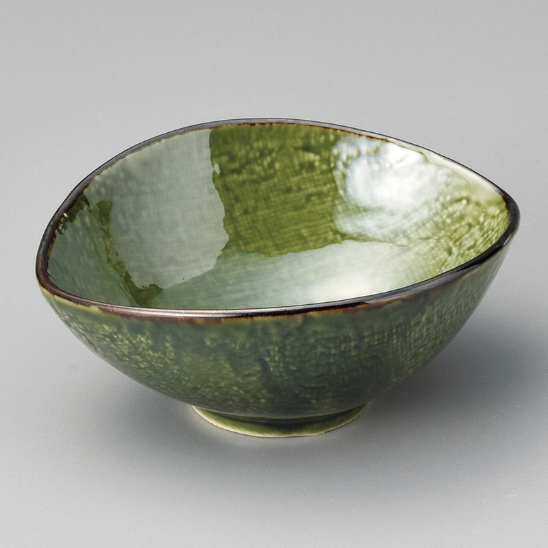 山万 09110-130 織部レモン型小鉢 1個(ご注文単位1個)【直送品】