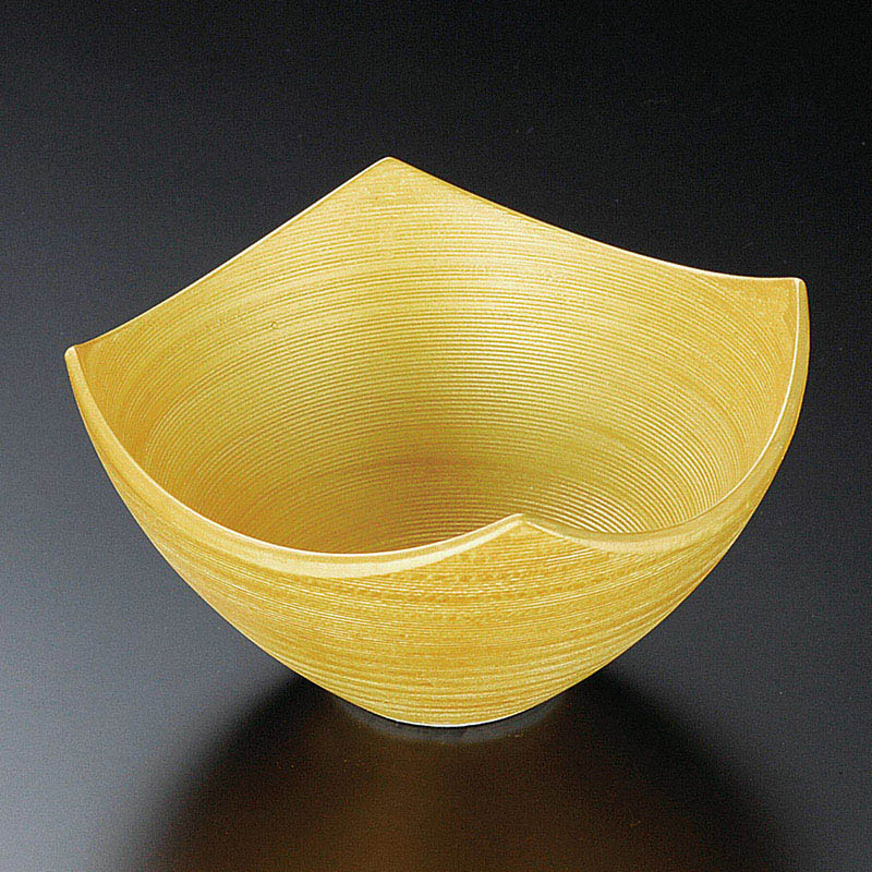 山万 09005-290 パール金四方鉢 1個(ご注文単位1個)【直送品】