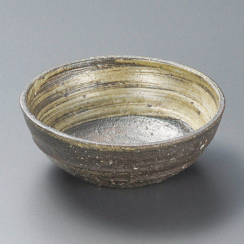 山万 09022-660 灰刷毛目4.0小鉢(信楽焼) 1個(ご注文単位1個)【直送品】