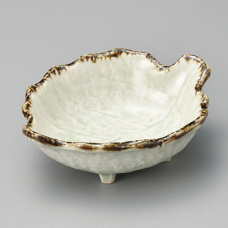 山万 09126-510 貫入木の葉型小付  1個（ご注文単位1個）【直送品】