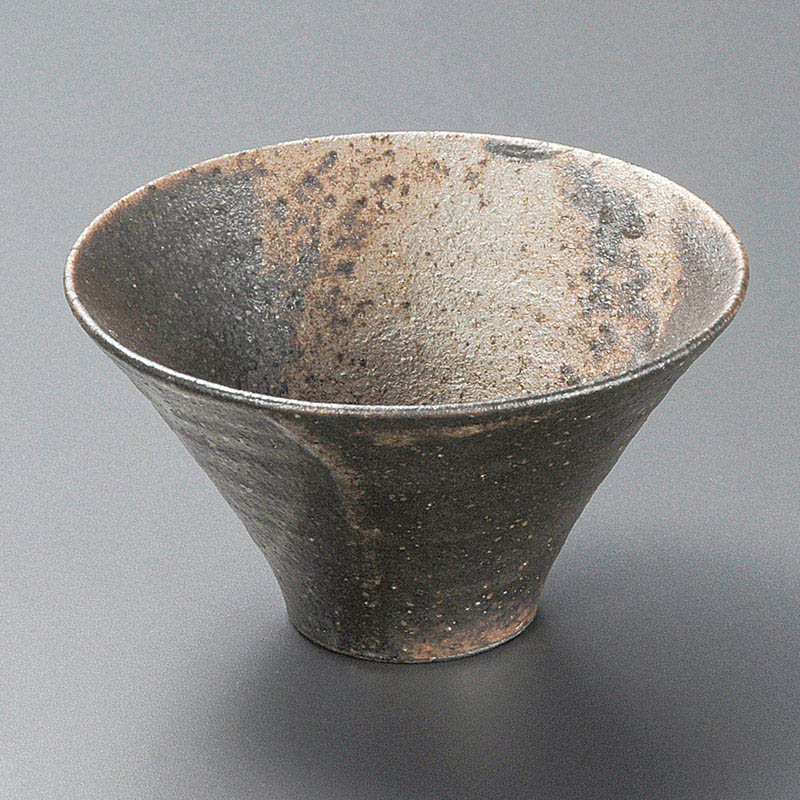 山万 09314-660 窯変そり小鉢(信楽焼)  1個（ご注文単位1個）【直送品】