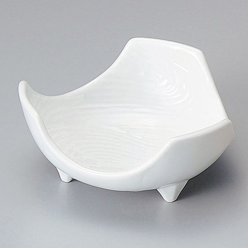 山万 09325-430 白磁流水型小鉢  1個（ご注文単位1個）【直送品】