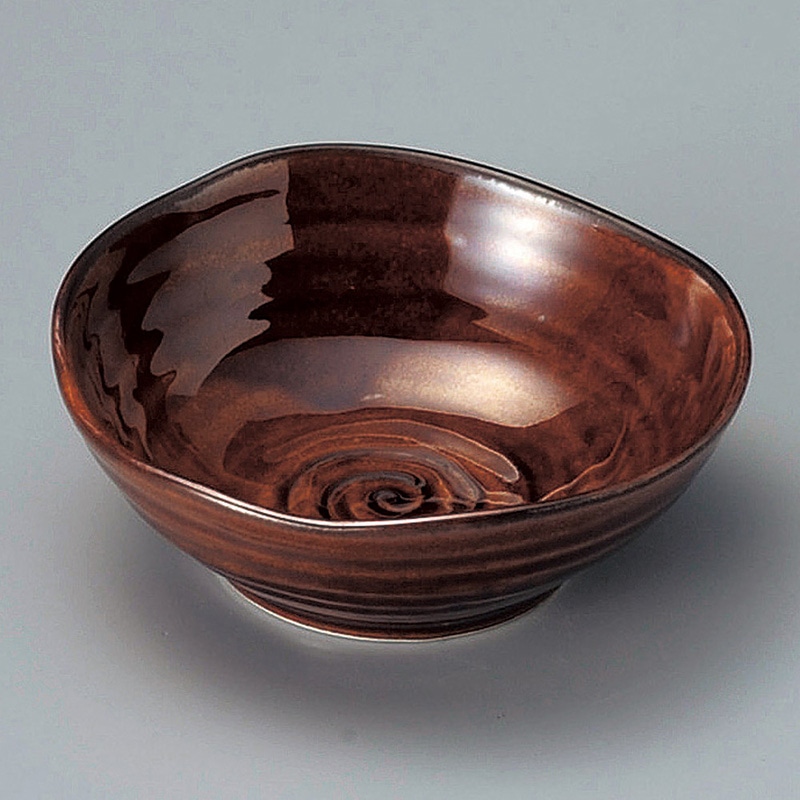 山万 09514-550 アメ釉小鉢(大)  1個（ご注文単位1個）【直送品】