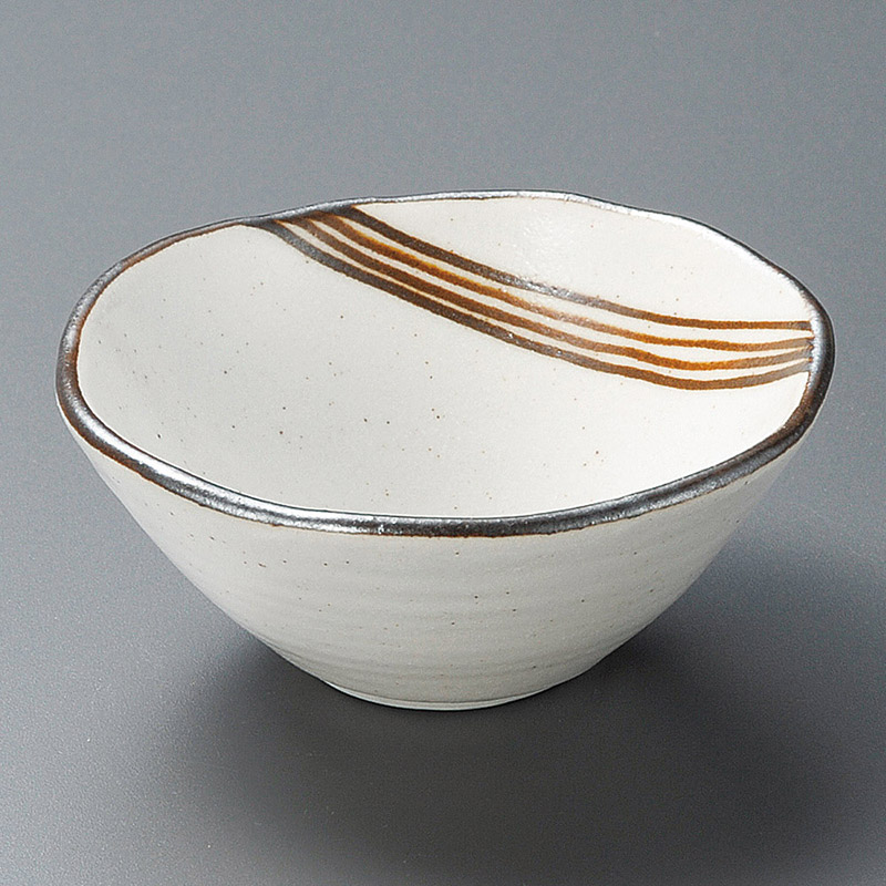 山万 09505-330 志野流線丸盛鉢 小 1個（ご注文単位1個）【直送品】