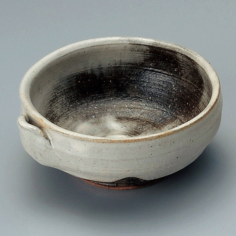 山万 09311-660 灰釉粉引片口小鉢(信楽焼) 1個(ご注文単位1個)【直送品】