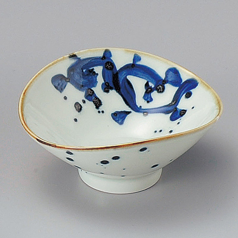 山万 09828-170 呉須唐草高台小鉢 1個(ご注文単位1個)【直送品】