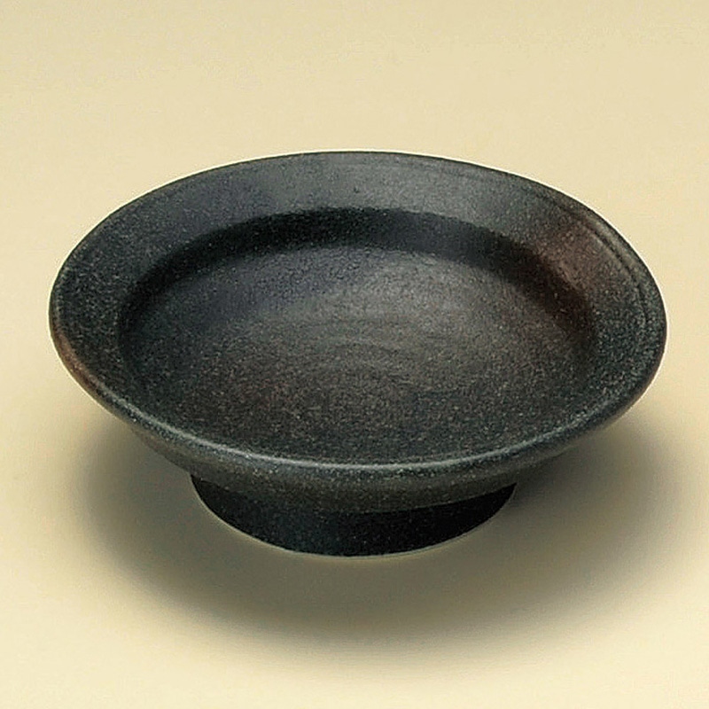 山万 09921-460 備前風高台小皿 1個(ご注文単位1個)【直送品】