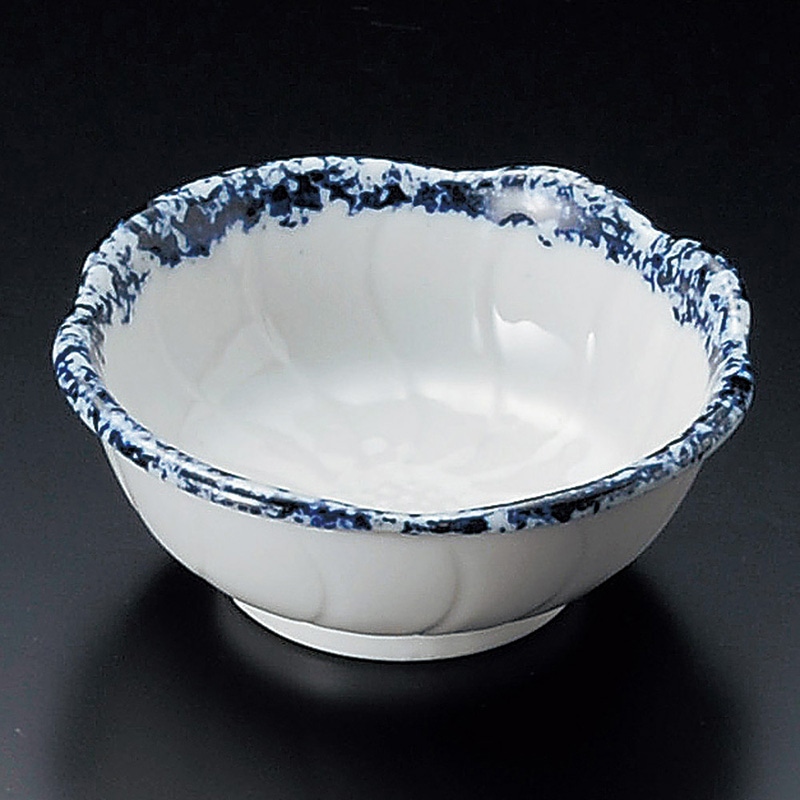 山万 10104-550 呉須タタキ梅浅鉢 1個(ご注文単位1個)【直送品】