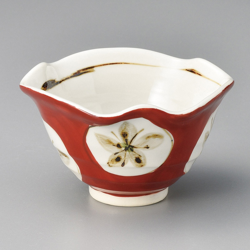 山万 09814-570 赤絵丸紋小鉢  1個（ご注文単位1個）【直送品】
