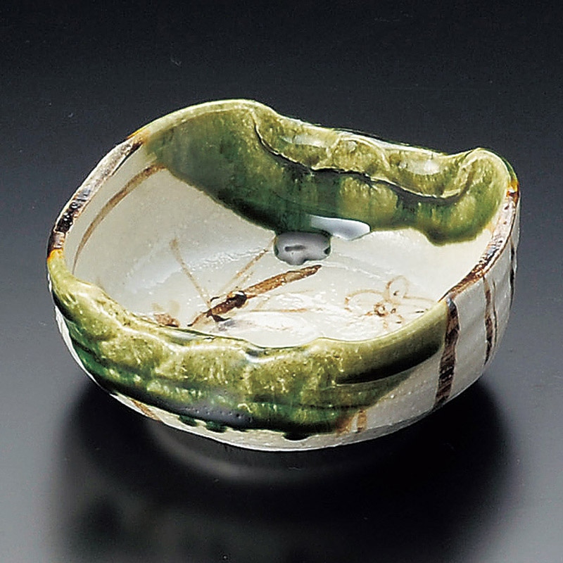 山万 09816-510 織部手押(手造)小鉢  1個（ご注文単位1個）【直送品】