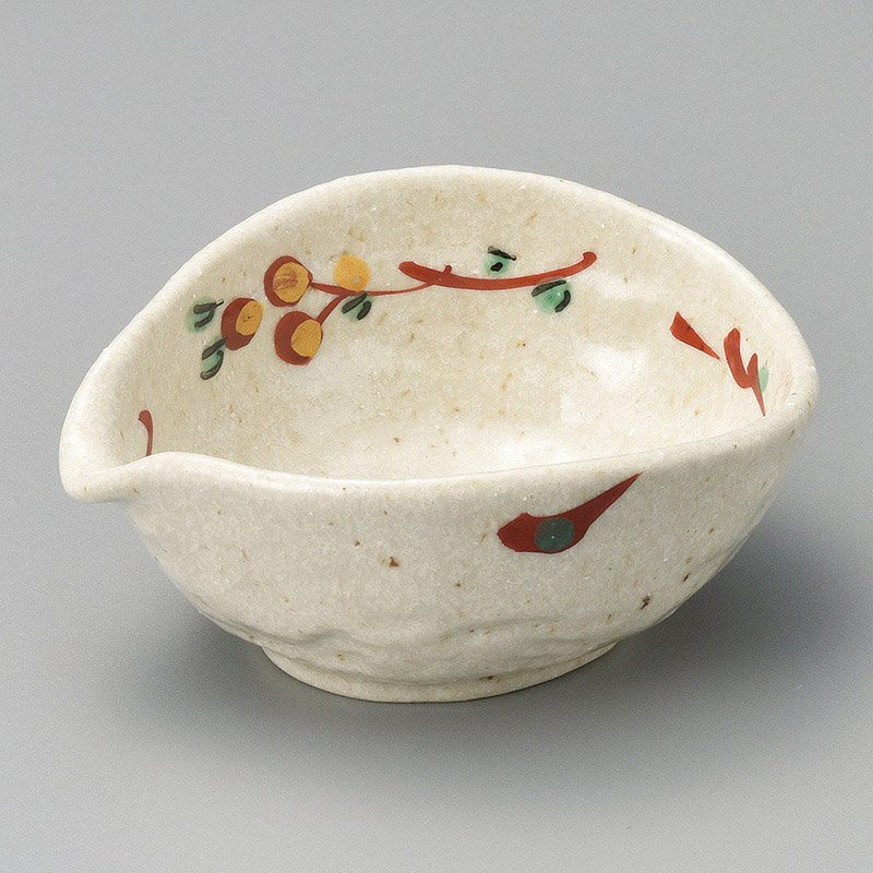 山万 09827-580 手描玉花片口鉢  1個（ご注文単位1個）【直送品】