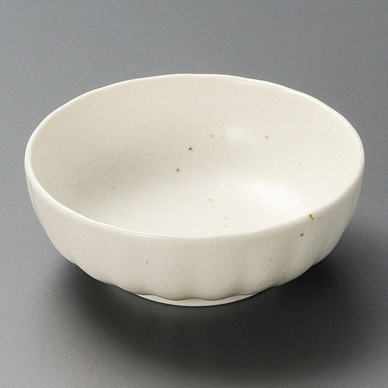 山万 10116-190 結晶白マット菊型3.5鉢  1個（ご注文単位1個）【直送品】