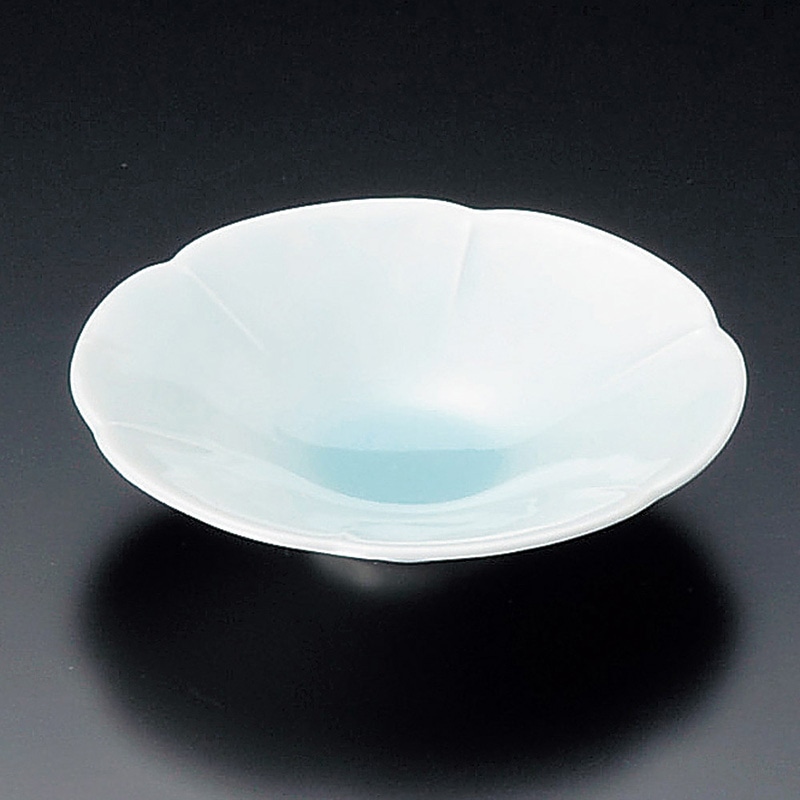 山万 09819-290 青白磁輪花3.5平鉢 1個(ご注文単位1個)【直送品】