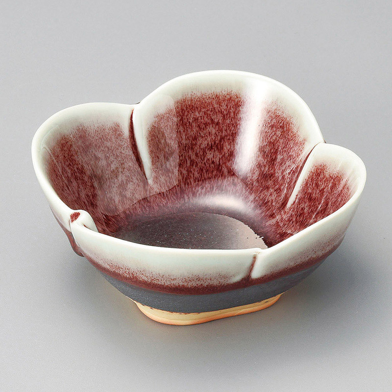 山万 09826-230 辰砂梅型小鉢  1個（ご注文単位1個）【直送品】