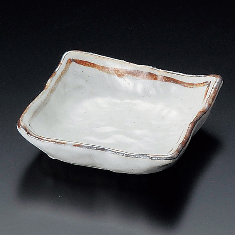 山万 10409-550 志野ライン角小鉢  1個（ご注文単位1個）【直送品】