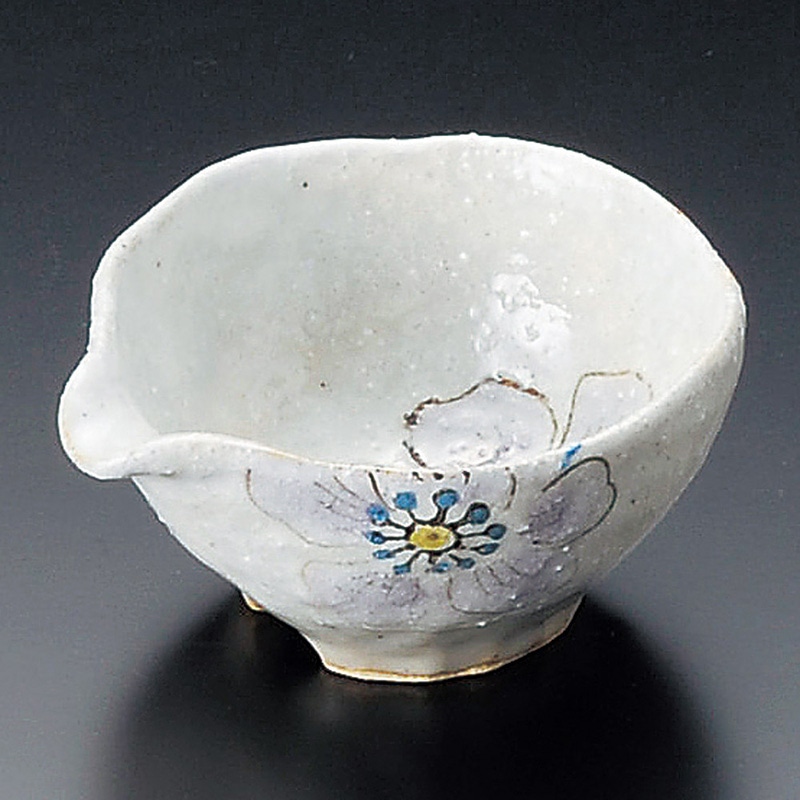 山万 10327-510 粉引彩花片口小付(紫)  1個（ご注文単位1個）【直送品】