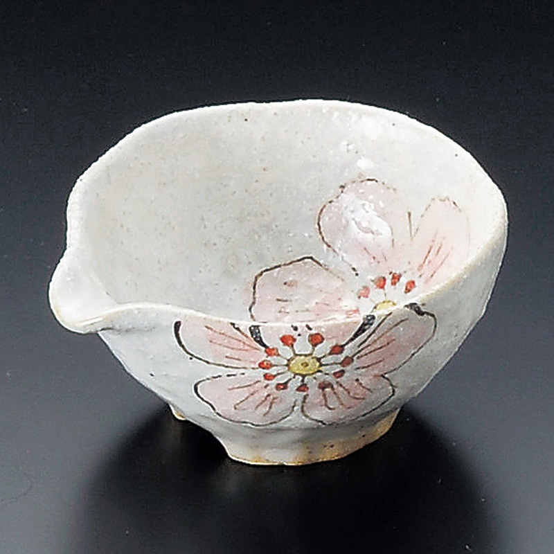 山万 10328-510 粉引彩花片口小付(ピンク)  1個（ご注文単位1個）【直送品】