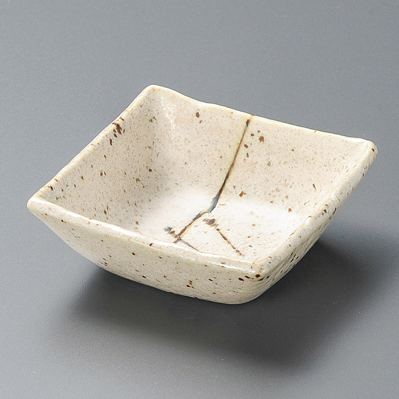 山万 10522-470 アメ乱刷毛目角小鉢  1個（ご注文単位1個）【直送品】