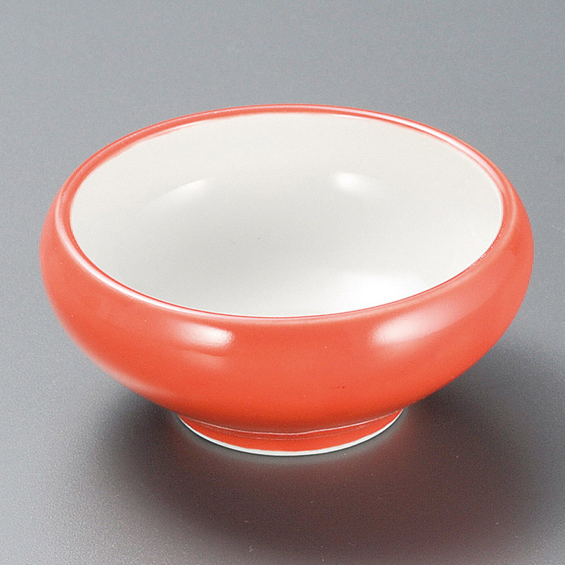 山万 10318-180 柿釉内白くくり小鉢  1個（ご注文単位1個）【直送品】