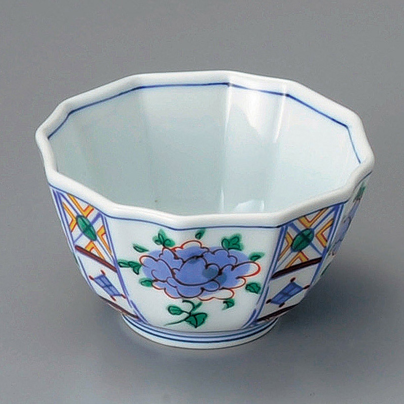 山万 10202-430 錦間取り十二角鉢  1個（ご注文単位1個）【直送品】