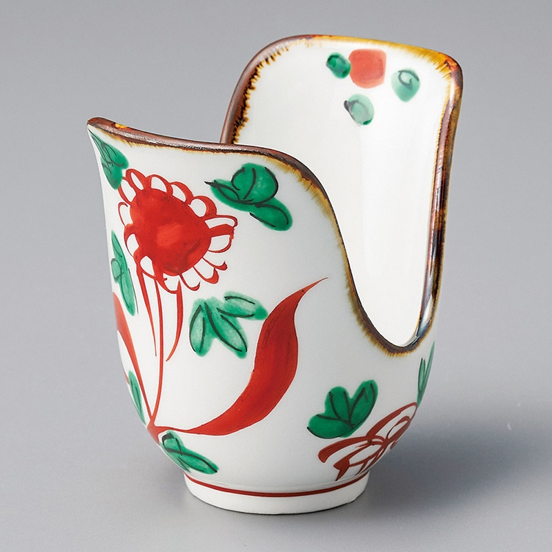 山万 10611-550 赤絵花紋小鉢  1個（ご注文単位1個）【直送品】