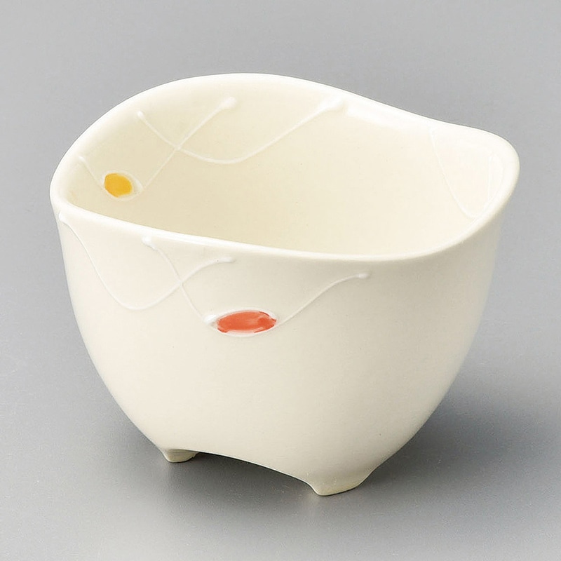 山万 10613-470 三色一珍三つ足小鉢  1個（ご注文単位1個）【直送品】