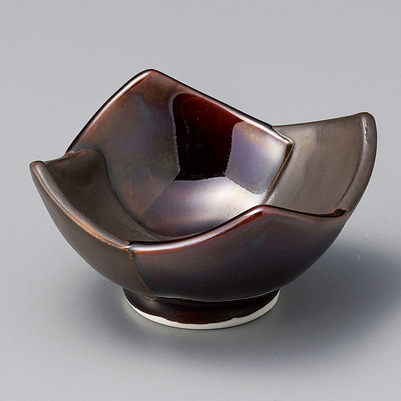 山万 10628-580 飴市松四つ葉小付  1個（ご注文単位1個）【直送品】