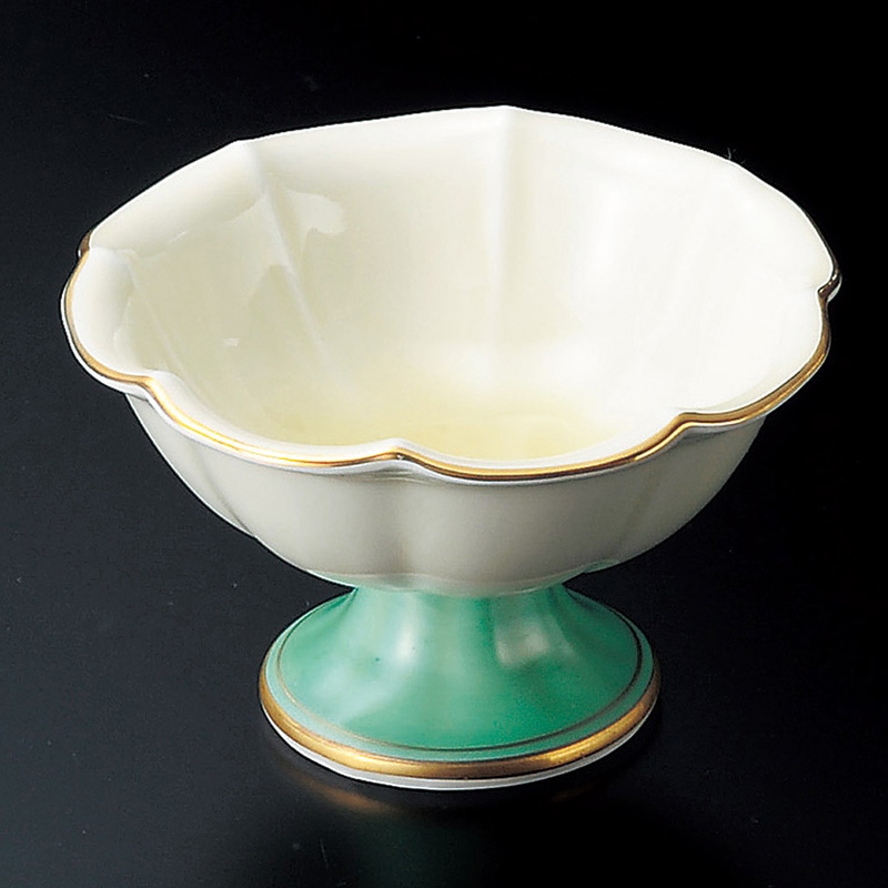 山万 10809-290 黄白磁錦輪花4.0中付 1個(ご注文単位1個)【直送品】