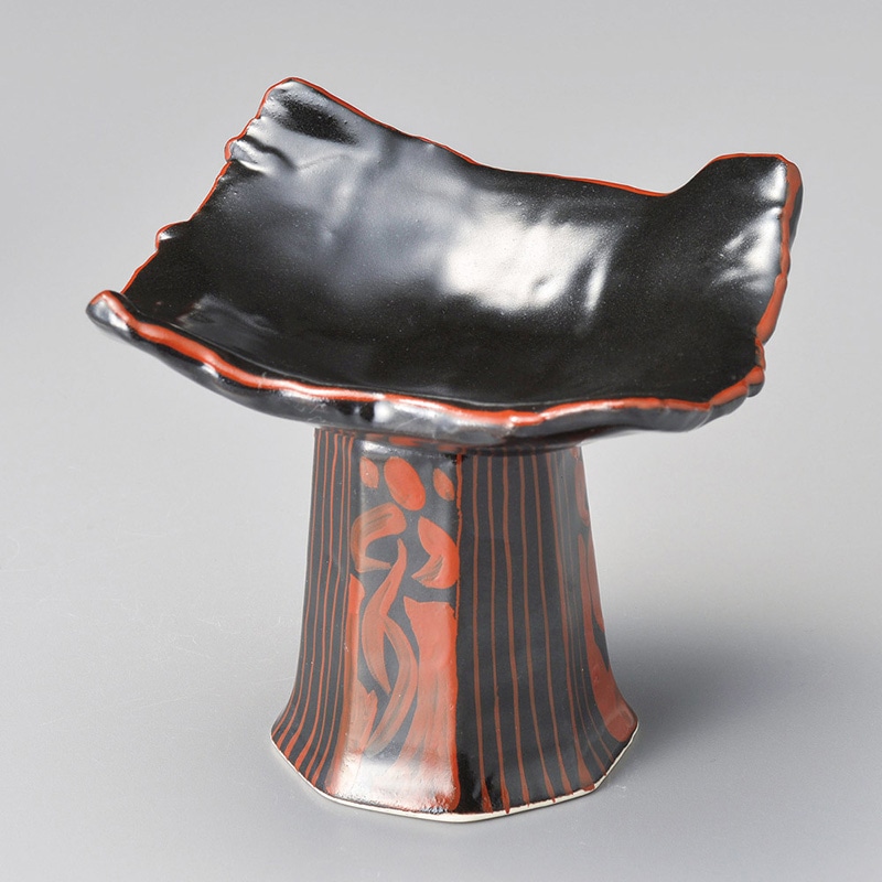 山万 10812-170 黒四角高浜小付 1個(ご注文単位1個)【直送品】