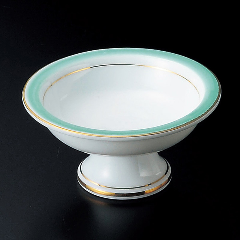 山万 10821-290 青白グリーン交趾高台丸鉢 1個(ご注文単位1個)【直送品】