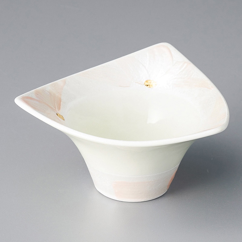 山万 10822-250 ピンク一珍ラスター三角高台小鉢 1個(ご注文単位1個)【直送品】