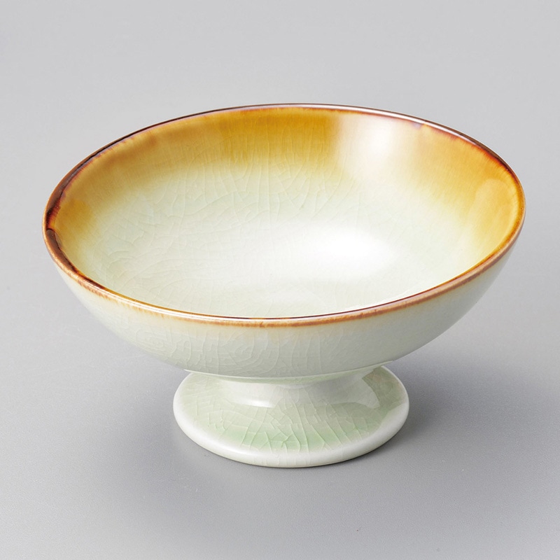 山万 10921-130 ヒワ貫入高台小鉢 1個(ご注文単位1個)【直送品】