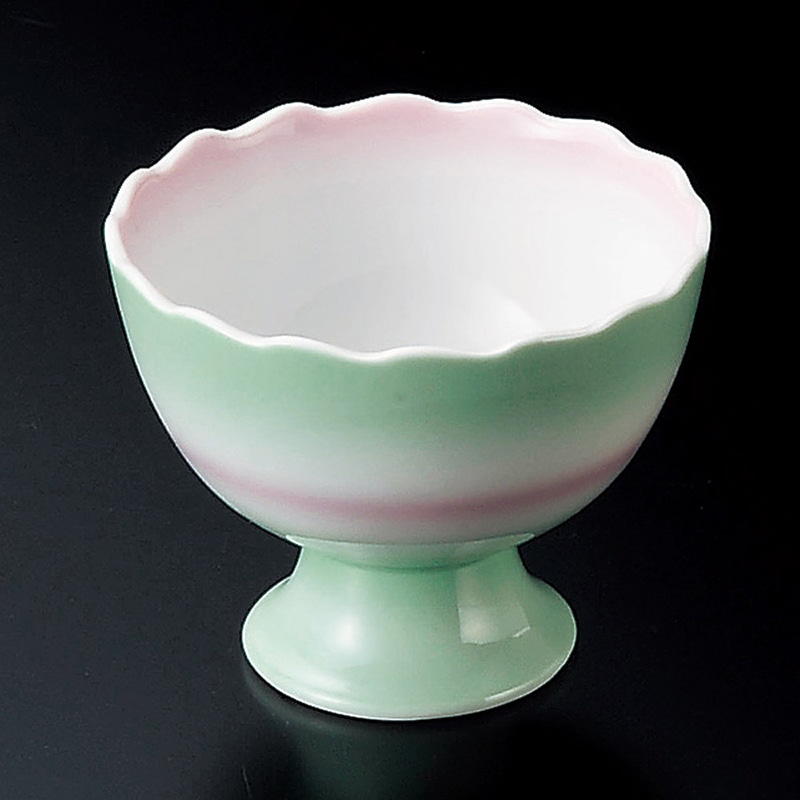 山万 10826-250 二色吹菊型高台3.6小鉢 1個(ご注文単位1個)【直送品】