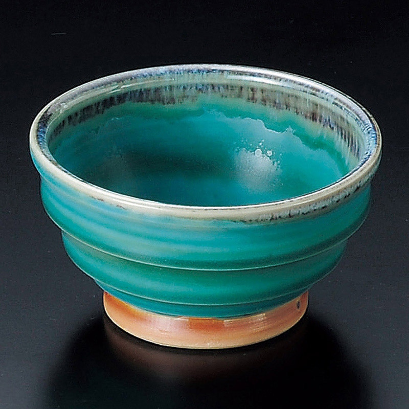 山万 10621-230 トルコブルー削り3.0小鉢  1個（ご注文単位1個）【直送品】