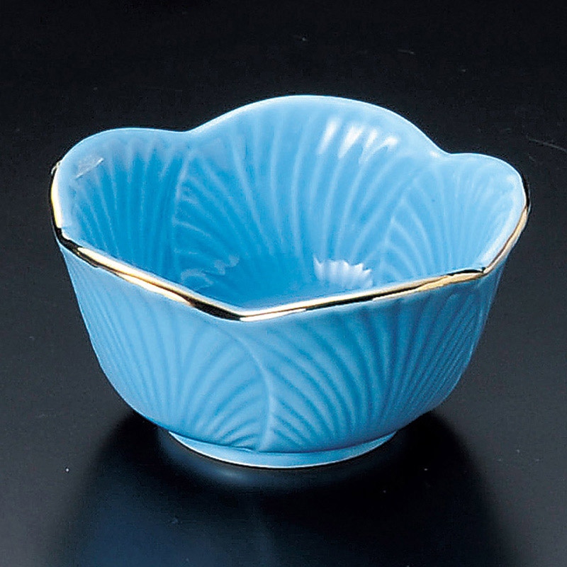 山万 11217-550 渕金トルコ葉型小鉢(大)  1個（ご注文単位1個）【直送品】