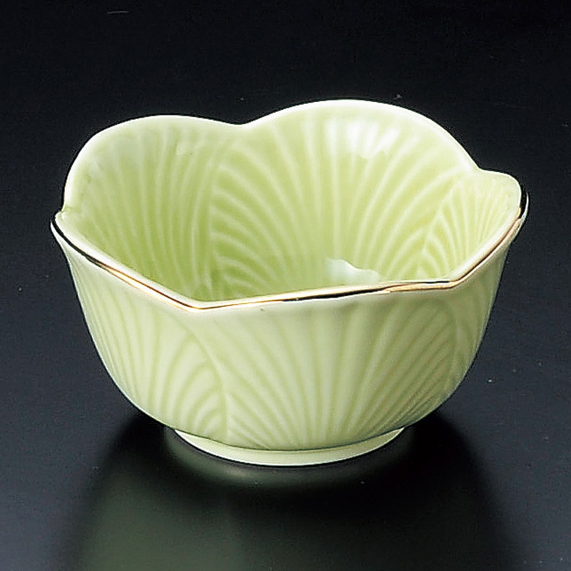 山万 11219-550 渕金ヒワ葉型小鉢(大)  1個（ご注文単位1個）【直送品】