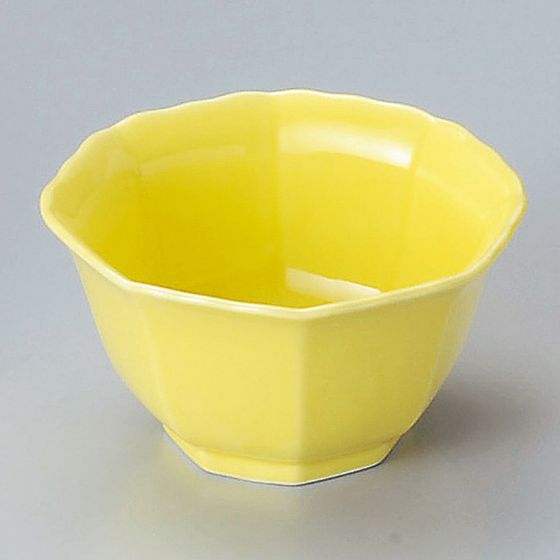 山万 11313-580 黄春八角小鉢(大)  1個（ご注文単位1個）【直送品】
