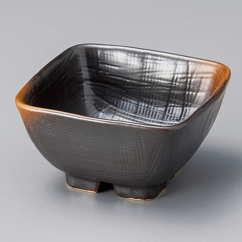 山万 11250-550 やきしめ角小鉢(小)  1個（ご注文単位1個）【直送品】