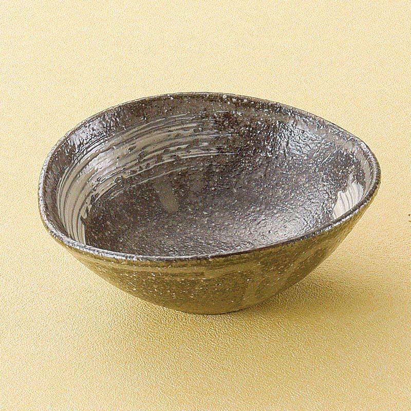 山万 12010-660 刷毛目たわみ小付(信楽焼)  1個（ご注文単位1個）【直送品】