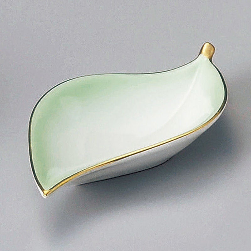 山万 11512-250 渕金ヒワ吹リーフ小付  1個（ご注文単位1個）【直送品】