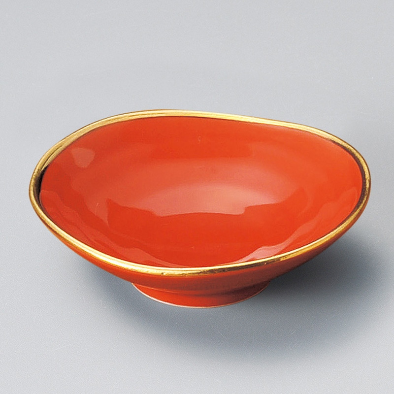 山万 11416-730 四釉金 (赤)小付(有田焼) 1個（ご注文単位1個）【直送品】