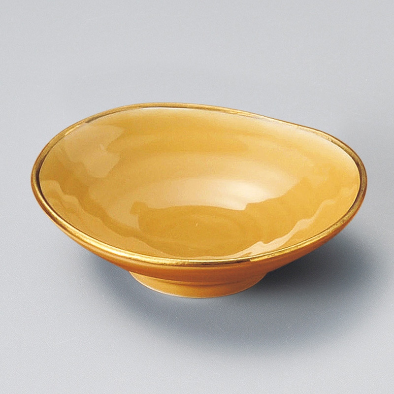 山万 11417-730 四釉金(黄)小付(有田焼)  1個（ご注文単位1個）【直送品】