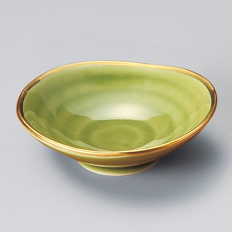 山万 11415-730 四釉金(緑)小付(有田焼)  1個（ご注文単位1個）【直送品】