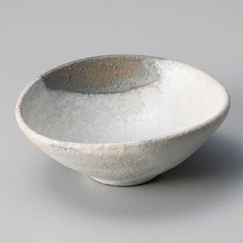 山万 11602-660 灰釉粉引3.3楕円小鉢  1個（ご注文単位1個）【直送品】